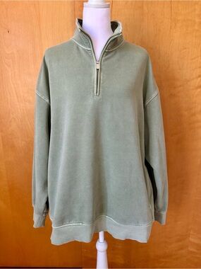 Athleta Sage Green Women's Quarter-Zip Pullover